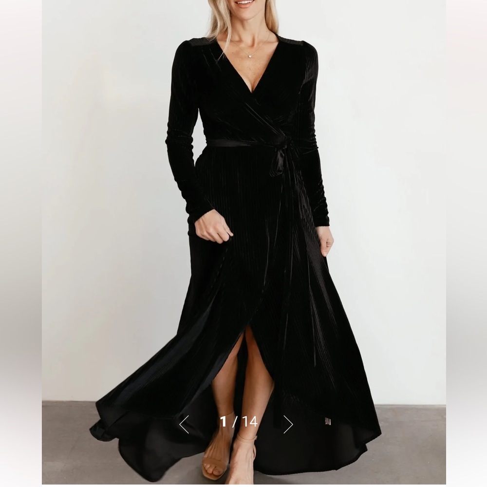 Baltic Born Black Velvet Dress